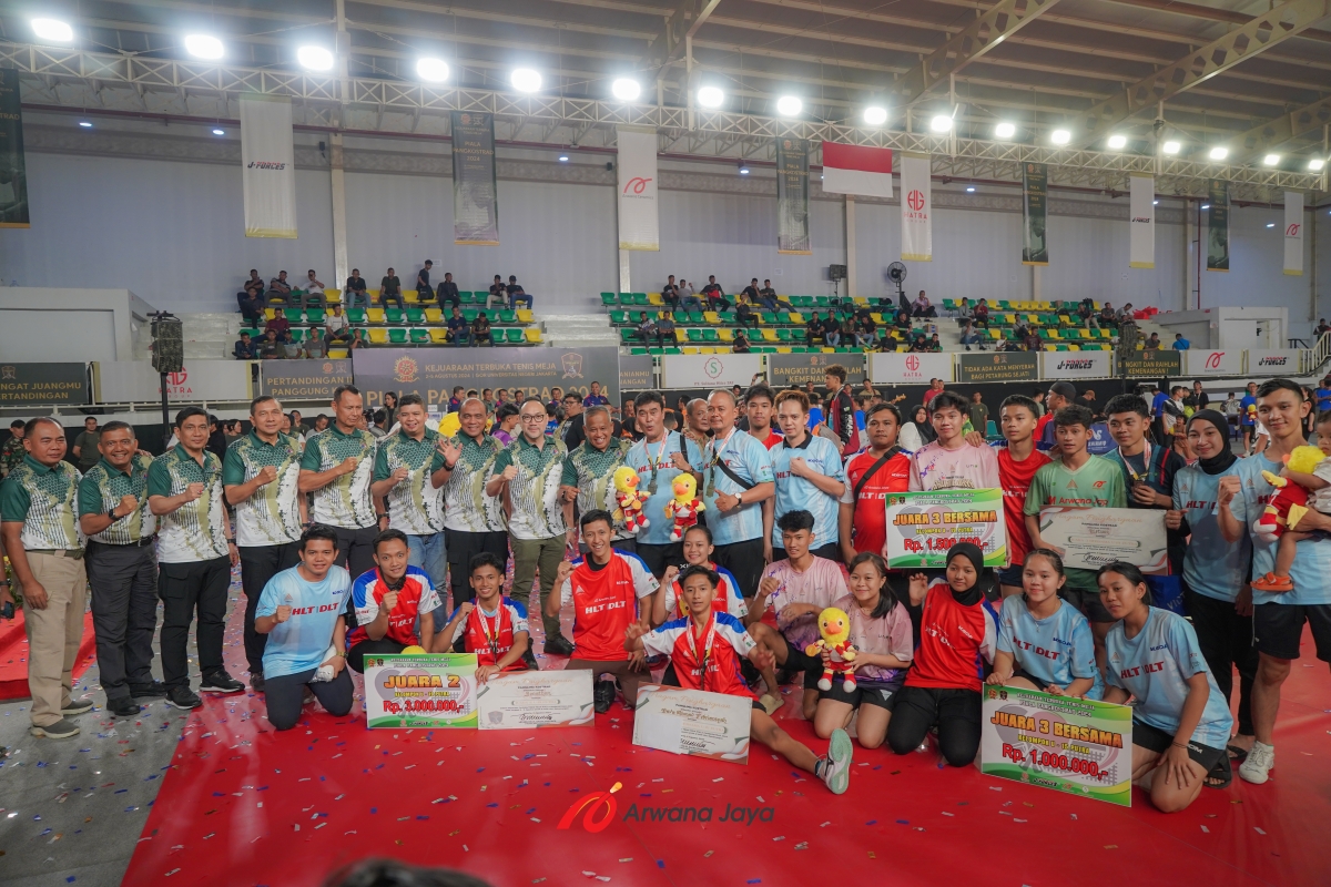 Arwana Ceramics sponsors 2024 Pangkostrad Cup table tennis tournament and participates through PTM Arwana Jaya.