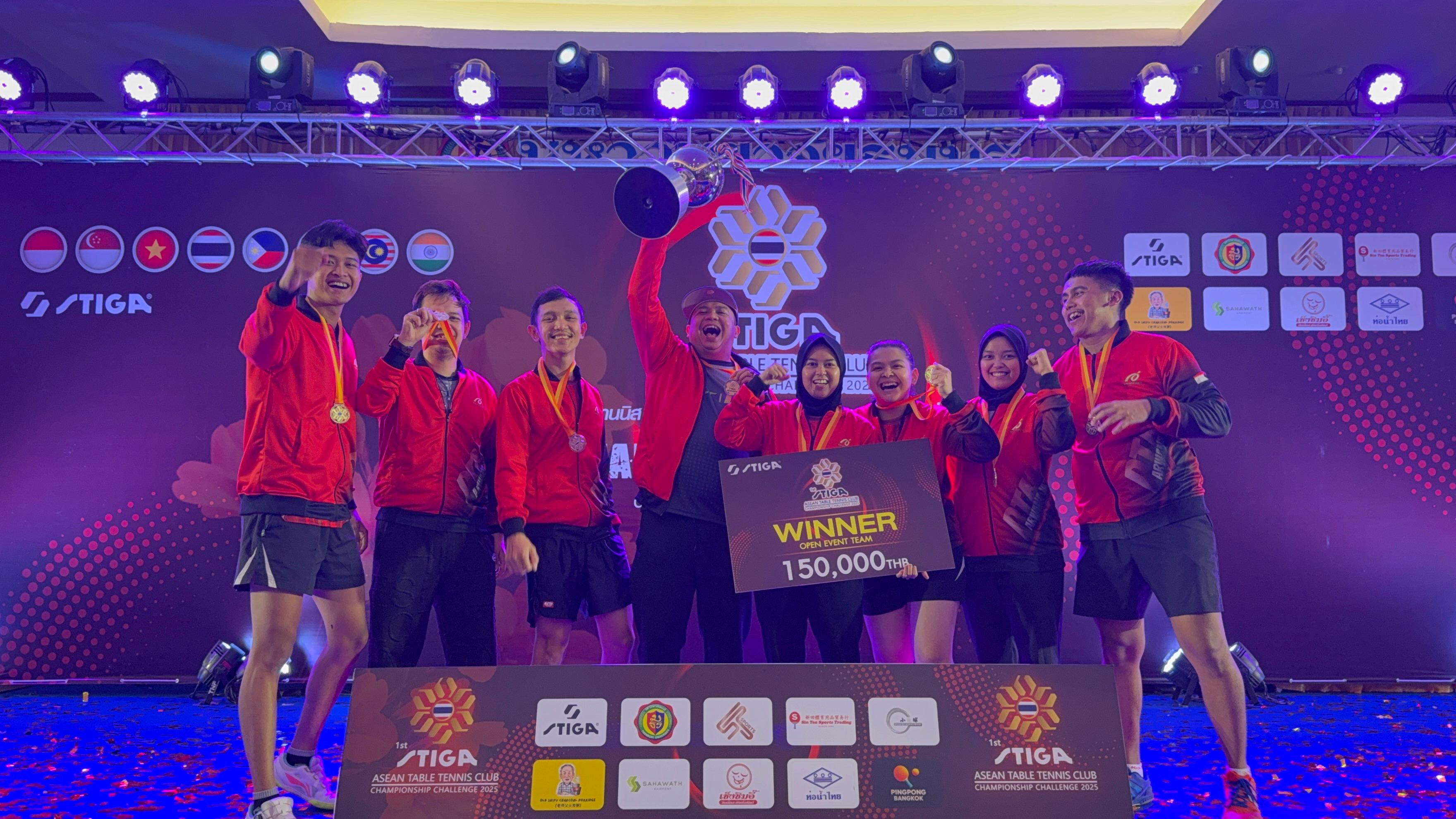 Arwana Jaya Table Tennis Club wins the STIGA ASEAN Table Tennis Club Championship Challenge 2025, held on July 19-20, 2025, at Thonburi University, Bangkok, Thailand.